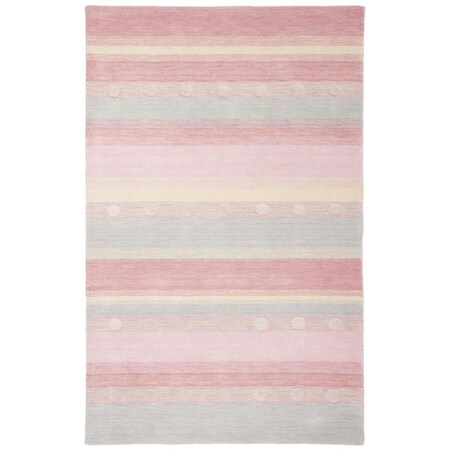 Safavieh 8 x 10 ft. Kids Collection Contemporary Rectangle Hand Loomed Rug Light Blue & Pink SFK801M-8